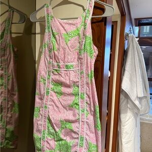 Lilly Pulitzer Pink and Green Sleeveless Dress
